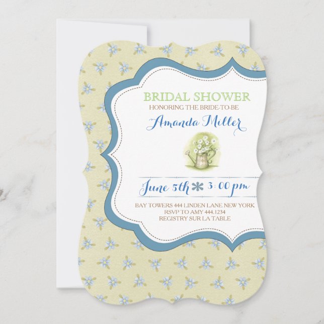 Rustic Spring Daisy Bridal Shower Invitations (Front)