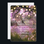 Rustic Spring Enchanted Forest Lights Sweet 16 Invitation<br><div class="desc">Enchanted Forest Tree Invitations. Customise for any event.</div>