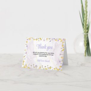 Rustic Spring Floral bridal shower  Thank You Card