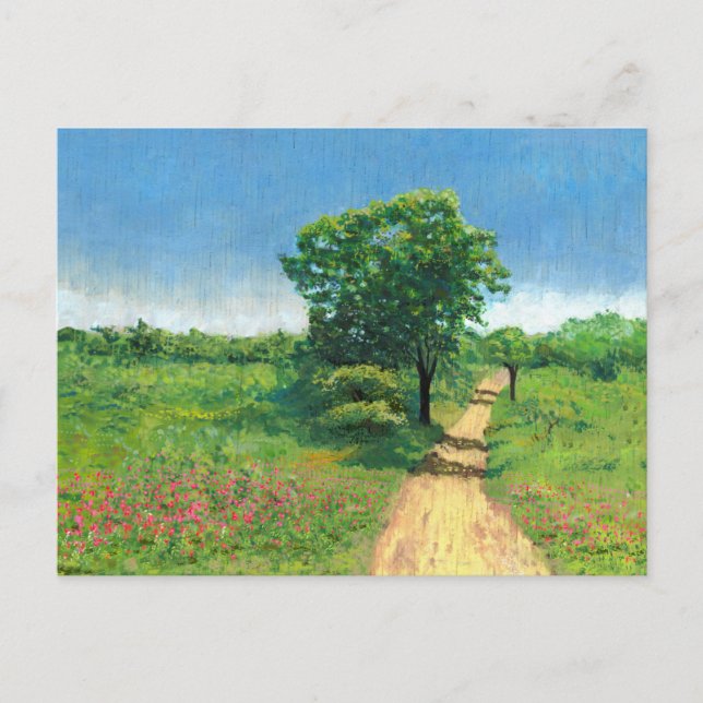 Rustic Spring Landscape Postcard (Front)
