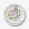 Rustic Spring Lavender Flowers Shower 7" Plate