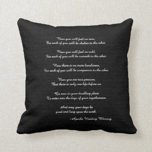Rustic Square Pillow Apache Blessing Wedding Gift