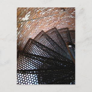 Rustic Staircase with Rope Handrail Postcard