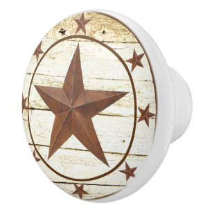 Rustic  star wheel ceramic knob
