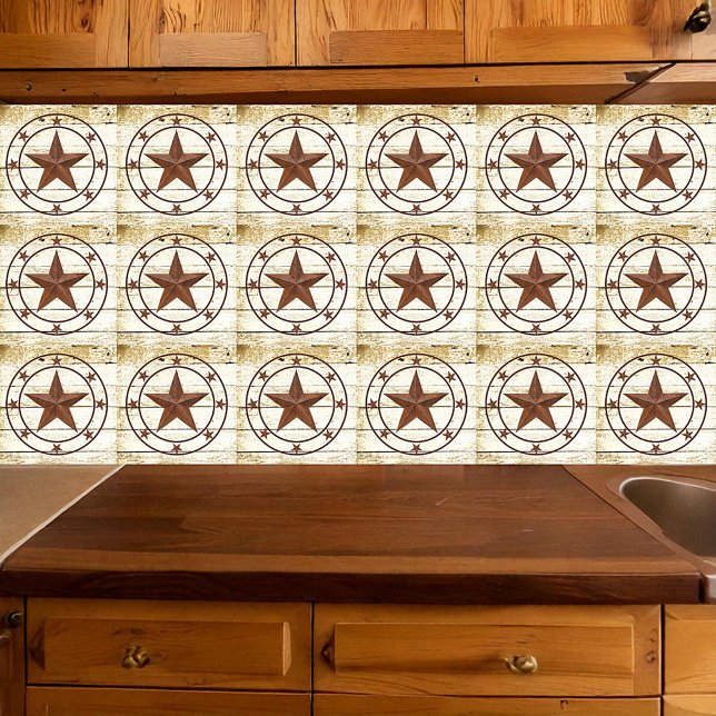 Rustic  star wheel ceramic tile (Creator Uploaded)