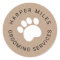 rustic sticker with white paw print