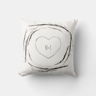 Rustic Sticks Twigs Branches Wreath Country Chic Cushion