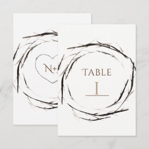 Rustic Sticks Twigs Branches Wreath Table Number