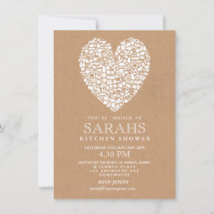 Rustic Stock the Kitchen Bridal Shower Party Invitation
