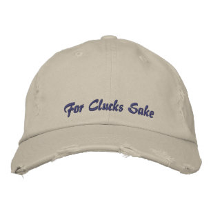 Rustic Stone Fun Chicken Lovers Vintage Grey Embroidered Hat