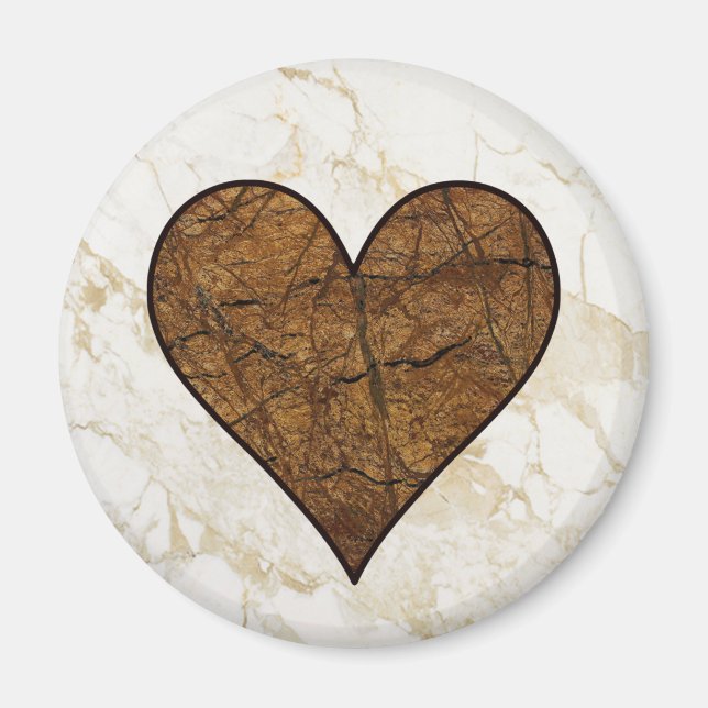 Rustic Stone Heart Magnet (Front)