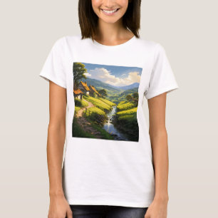 Rustic Stone Houses Village T-Shirt