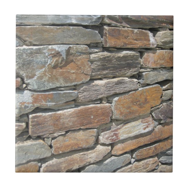 Rustic Stone Wall Ceramic Tile (Front)