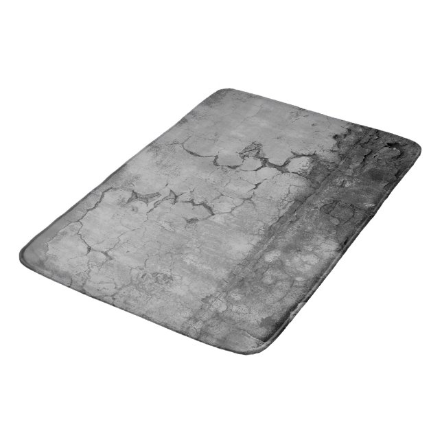 Rustic Stone Wall Napoli 1 - BW Bath Mat (Angled)