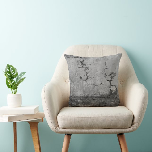 Rustic Stone Wall Napoli 1 - BW Cushion (Chair)