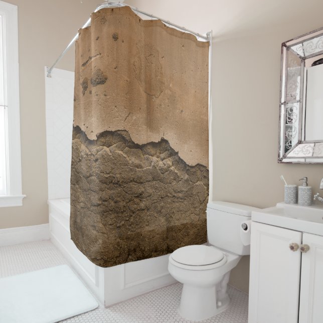 Rustic Stone Wall Napoli 2 - Yin Yang Shower Curtain (In Situ)
