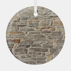 Rustic stone wall, textured decor glass tree decoration
