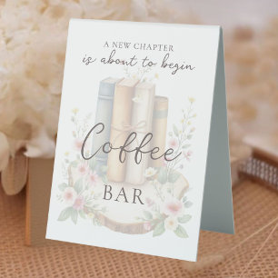 Rustic Storybook Bridal Shower Coffee Bar Sign 