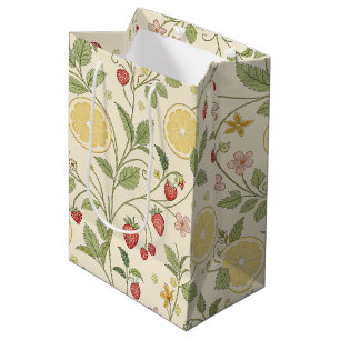 Rustic Strawberry & Citrus Earthy Pattern (1) Medium Gift Bag
