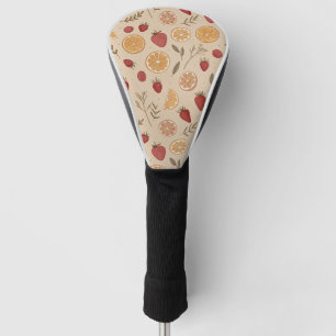 Rustic Strawberry & Citrus Earthy Pattern (5) Golf Head Cover
