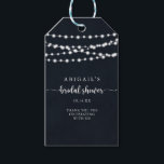 Rustic String Lights Bridal Shower  Gift Tags<br><div class="desc">These rustic string lights bridal shower gift tags are perfect for a simple wedding shower. The design features beautiful hand-painted string lights in a dark blue background.</div>