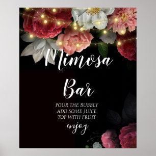  Rustic string lights bridal shower mimosa bar   Poster
