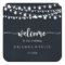 Rustic String Lights Calligraphy Wedding Welcome  