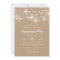 Rustic String Lights Engagement Party Invitation