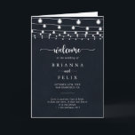 Rustic String Lights Folded Wedding Program<br><div class="desc">This rustic string lights folded wedding program is perfect for a modern wedding. The design features beautiful hand-painted string lights.

Include a quote or short message,  order of service,  wedding party and thank you message.</div>