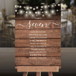 Rustic String Lights Table Number Seating Chart<br><div class="desc">These rustic double-sided table number seating chart cards feature pretty string lights on a wood panels background and are perfect for all celebrations. Designed by Thisisnotme©</div>