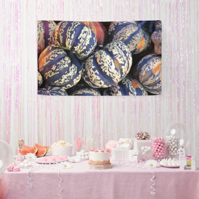 Rustic Striped Pumpkins  Banner (Party)