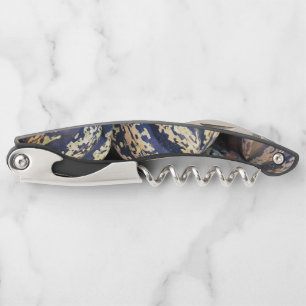 Rustic Striped Pumpkins Corkscrew