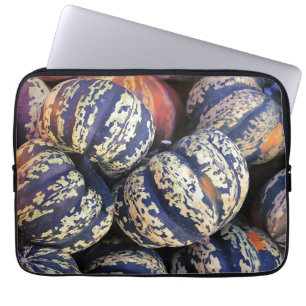 Rustic Striped Pumpkins  Laptop Sleeve