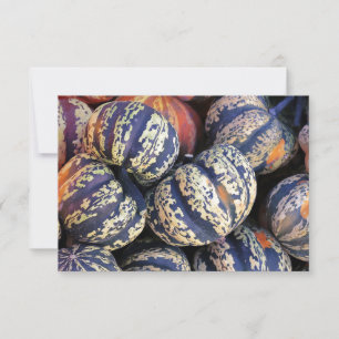 Rustic Striped Pumpkins  Thank You Card