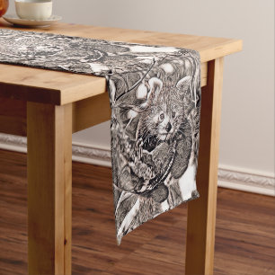 Rustic Style - Red Panda Medium Table Runner