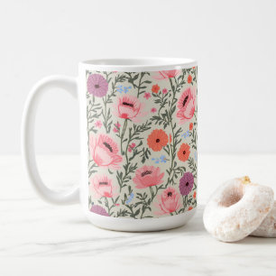 Rustic-Style Watercolor Wildflowers Coffee Mug