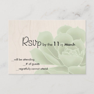 Rustic Succulent RSVP Card