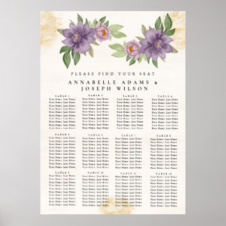 Rustic Summer aesthetic Wildflower Seating Charts