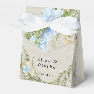 Rustic Summer Fern Wreath Wedding Favour Box