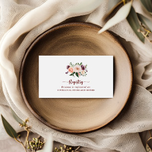 Rustic Summer Floral Wedding Gift Registry   Enclosure Card