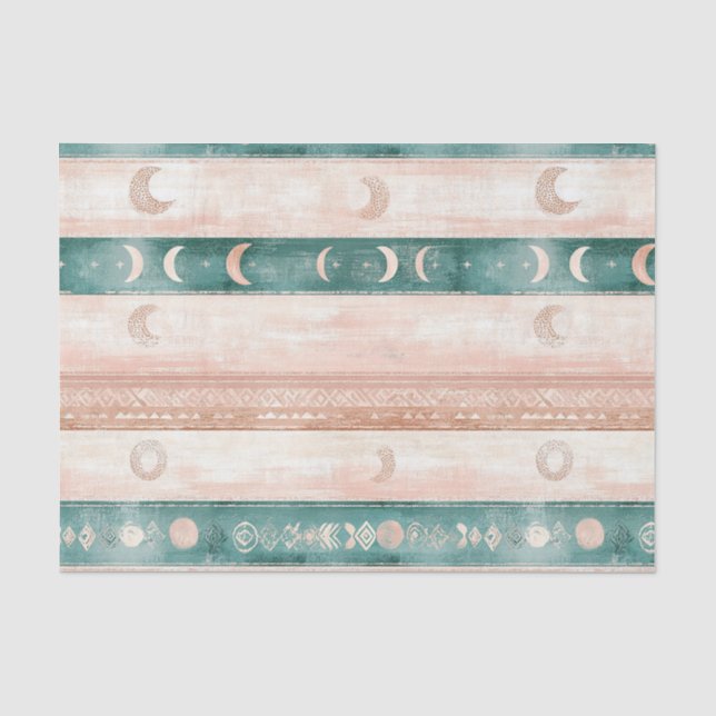 Rustic Sun Moon Pattern for Spiritual Living Tissue Paper (Front)