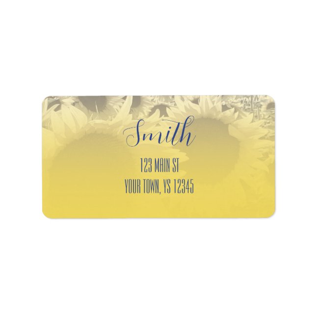 Rustic Sunflower Address Label (Front)