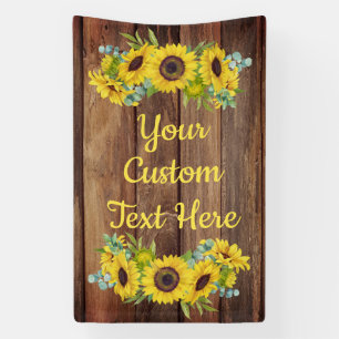 Rustic Sunflower Anniversary Party Photobooth Prop Banner
