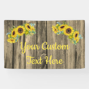 Rustic Sunflower Anniversary Party Photobooth Prop Banner