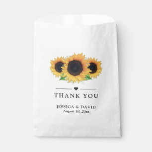 Rustic Sunflower Baby's Breath Eucalyptus Wedding Favour Bag