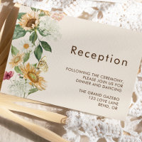 Rustic Sunflower Beige Wedding Reception