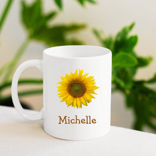 Rustic Sunflower Bloom Country  Coffee Mug