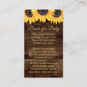 Rustic Sunflower Books Baby Neutral Baby Shower En Enclosure Card