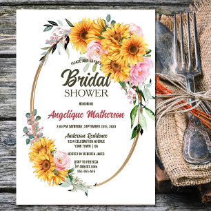 Rustic Sunflower Bridal Shower Invitation