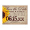 Rustic Sunflower Burlap Save the Date Postcards